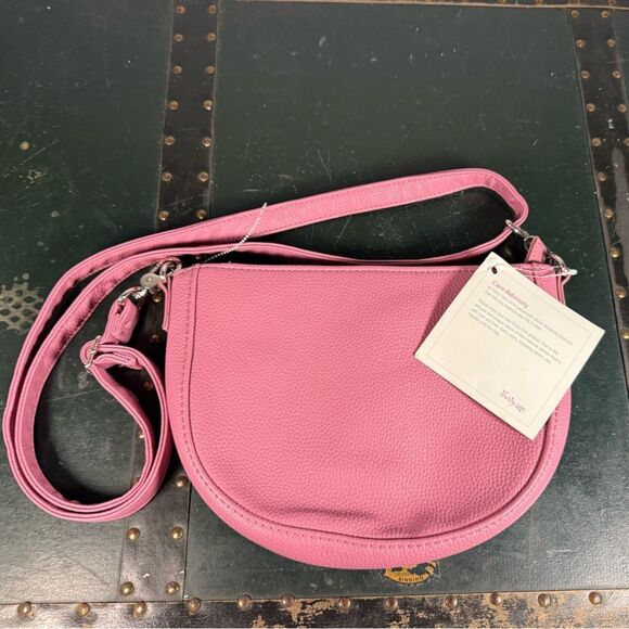 thirty-one Handbags - Thirty One-Half Moon Crossbody - Color - Sweet Blossom Pebble - NEW!